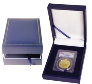 Guardhouse Universal Blue Leatherette Style Display Box for 1 Slab #22622