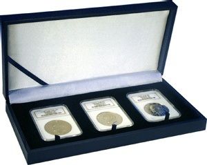 Guardhouse Universal Blue Leatherette Style Display Box for 3 Slabs #22630