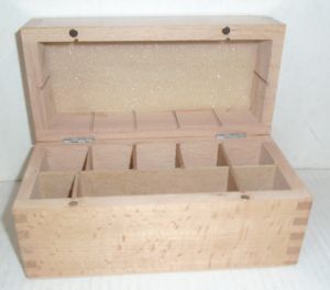Large Empty Wood Box for Testing Equipment 8 Compartments