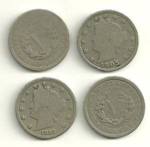 1883 No Cents Liberty Nickel - Good to Very Good Condition 