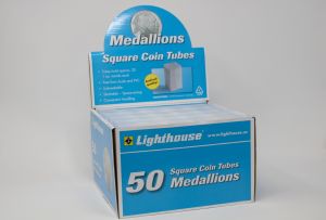 Lighthouse Square Coin Tubes - Medallions / Silver Rounds #367227