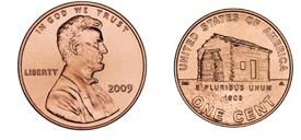 2009 Lincoln Centennial Cent Birth Log Cabin