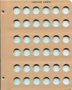 Dansco Blank Page - Imprinted "Lincoln Cents"