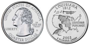 Louisiana State Quarter 2002 Denver Mint