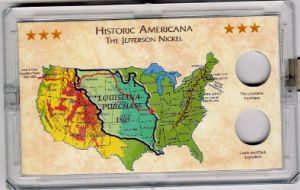 SALE Jefferson Nickel Americana Holder 2 hole