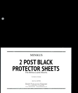 Minkus 2-Post Black Protector Sheets M2PRO