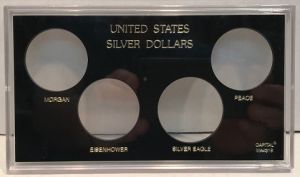 Capital #MA431B United States Silver Dollars - Morgan, Peace, Eisenhower and American Silver Eagle