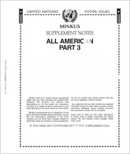 2017 Minkus All American Part 3 Stamp Supplement (U.N.) #MAA317