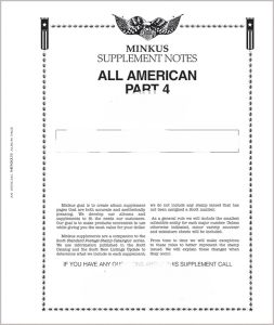 2017 Minkus All American Part 4 Stamp Supplement (U.S. Booklets) #MAA417