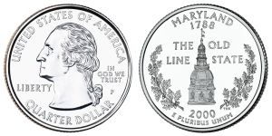 Maryland State Quarter 2000 Philadelphia Mint