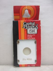 CLOSE OUT Capital #144 2x2 Mexico Gold 2 1/2 Peso Coin Holder WHITE