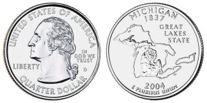 Michigan State Quarter 2004 Denver Mint
