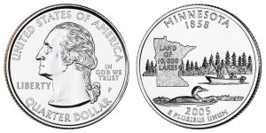 Minnesota State Quarter 2005 Philadelphia Mint