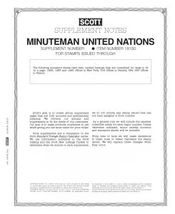 2021 Scott Minuteman United Nations Stamp Supplement #31 181S021