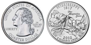 Mississippi State Quarter 2002 Philadelphia Mint