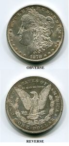 Uncirculated 1878 S Morgan Dollar MS60