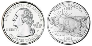 North Dakota State Quarter 2006 Philadelphia Mint
