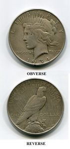 1934 Peace Dollar (Scarce Date) VF Condition