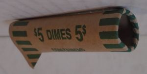 pack of 100 Dime Preformed Tubular Coin Wrappers