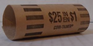 pack of 100 Small Dollars Preformed Tubular Coin Wrappers