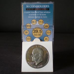 Pack of 50 Supersafe 2x2 Self Seal Coin Holders 39.5mm Large Dollars