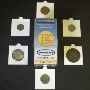 Pack of 50 Supersafe 2x2 Self Seal Coin Holders Assorted