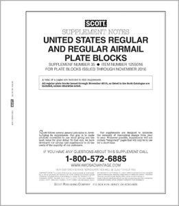 2013 Scott U.S. Regular & Regular Air Plate Blocks Stamp Supplement #32 125S013