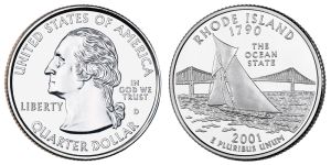 Rhode Island State Quarter 2001 Denver Mint