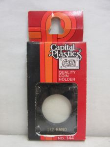 CLOSE OUT Capital #144 2x2 South Africa Gold 1/2 Rand Coin Holder BLACK