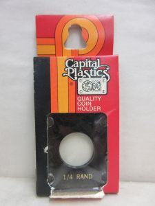 CLOSE OUT Capital #144 2x2 South Africa Gold 1/4 Rand Coin Holder BLACK