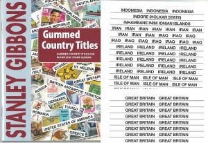 Stanley Gibbons Gummed Country Titles / Labels