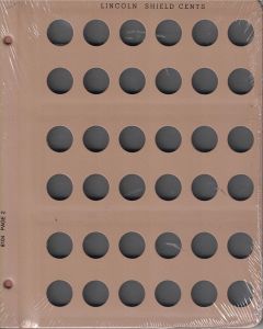 Dansco Blank Page - Imprinted "Lincoln Shield Cents"