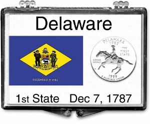 2x3 Snaplock Case  State Quarter Holder - Delaware