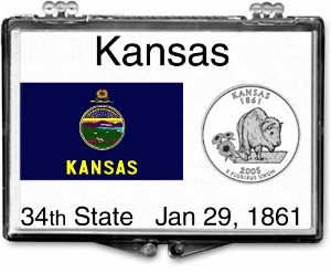 2x3 Snaplock Case State Quarter Holder - Kansas