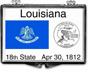 2x3 Snaplock Case State Quarter Holder - Louisiana