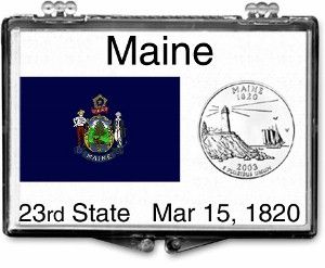 2x3 Snaplock Case State Quarter Holder - Maine