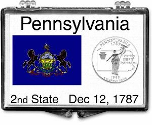 2x3 Snaplock Case State Quarter Holder- Pennsylvania