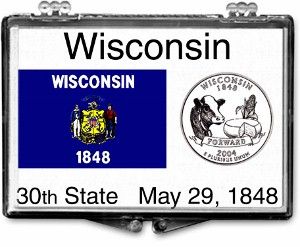 2x3 Snaplock Case State Quarter Holder - Wisconsin