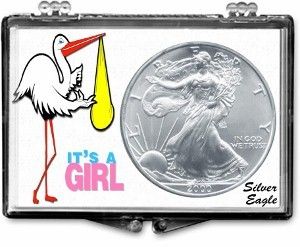 Gallery 2x3 Holder for American Silver Eagle - It's A Girl