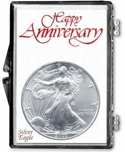 Gallery 2x3 Holder for American Silver Eagle - Anniversary