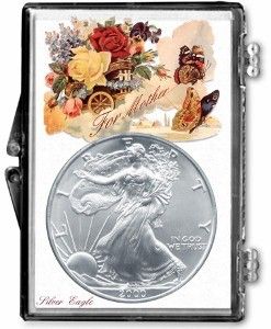 Gallery 2x3 Holder for American Silver Eagle - Mother's Day