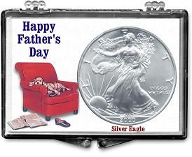 Gallery 2x3 Holder for American Silver Eagle - Happy Father's Day - Dogs
