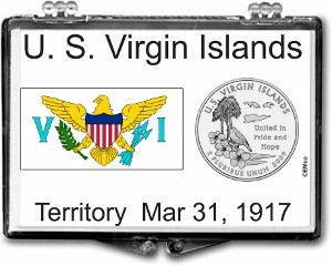 2x3 Snaplock Case State Quarter Holder - U.S. Virgin Islands