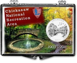 2x3 Snaplock Case National Park Quarter Holder - Chickasaw National Recreation Area