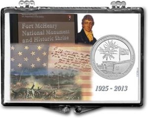 2x3 Snaplock Case National Park Quarter Holder - Fort McHenry National Monument and Historic Shrine
