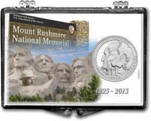 2x3 Snaplock Case National Park Quarter Holder - Mount Rushmore National Park