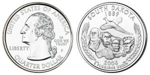 South Dakota State Quarter 2006 Philadelphia Mint