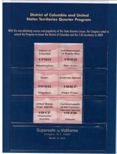 Supersafe State Quarters Date Set Update Kit for D. C. & Trust Territories