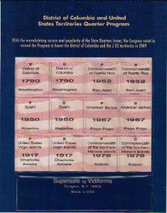 Supersafe State Quarters P & D Mints Update Kit for D. C. & Trust Territories