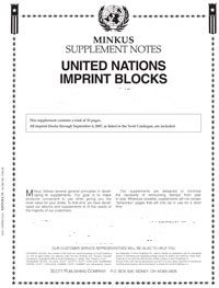 2014 Minkus U.N. Imprint Blocks Stamp Supplement #MUIB14